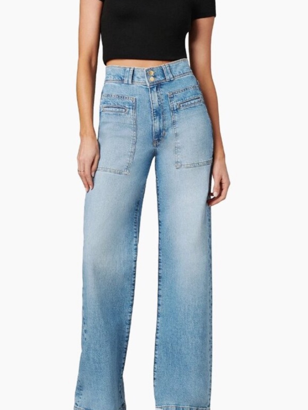 PAIGE The Jane Light Blue High-Rise Wide-Leg Jeans